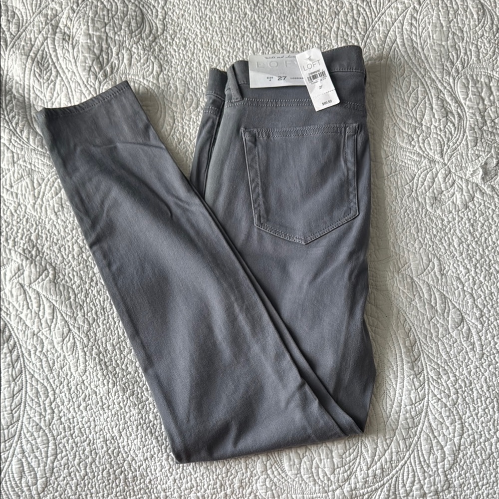 LOFT Charcoal Slim Pants